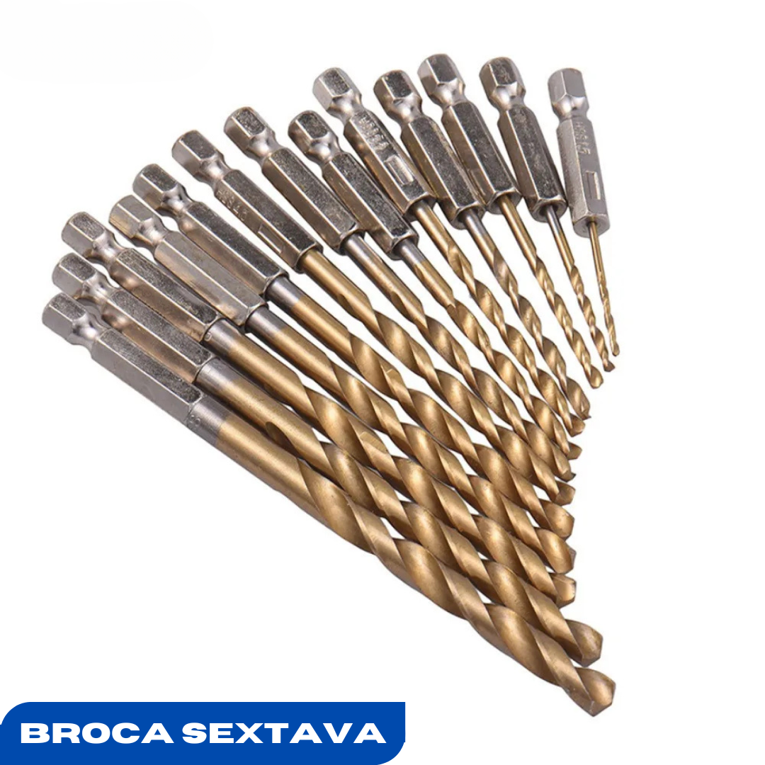 Kit Broca Sextava (Titânio ou Cobalto)
