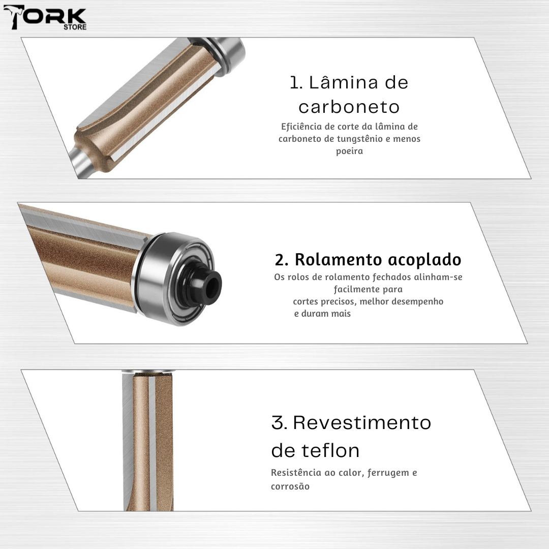 Fresa Reta com Rolamento