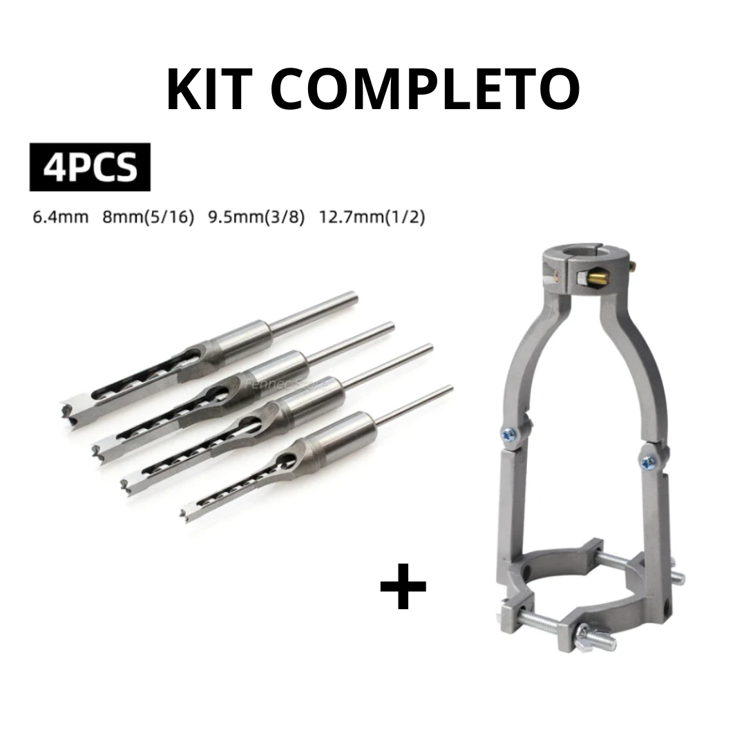 Kit de Brocas Quadrado pra Madeira